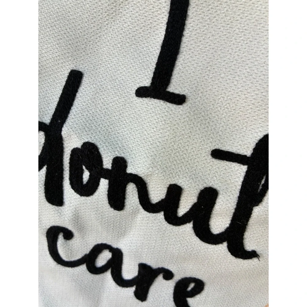 Lacourte Throw Pillow Cover I Donut Care Graphic Home Decor 19X19 Green